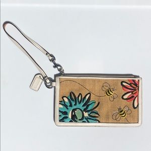 Coach bee wristlet